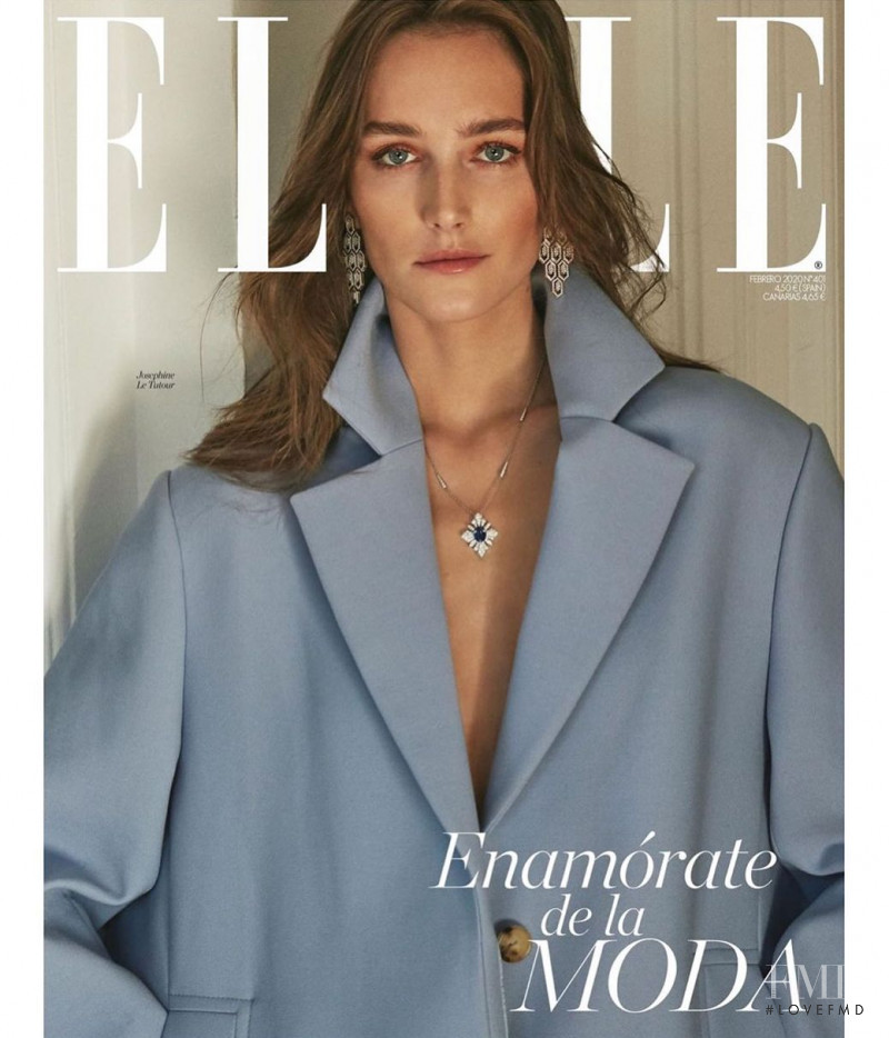 Joséphine Le Tutour featured on the Elle Spain cover from February 2020
