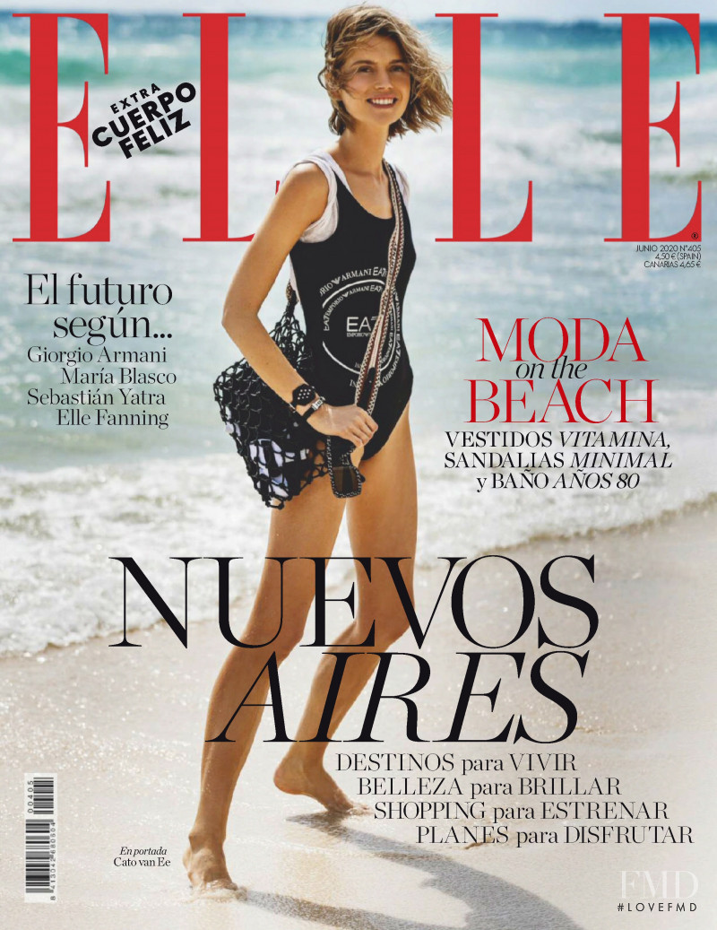Cato van Ee featured on the Elle Spain cover from June 2020