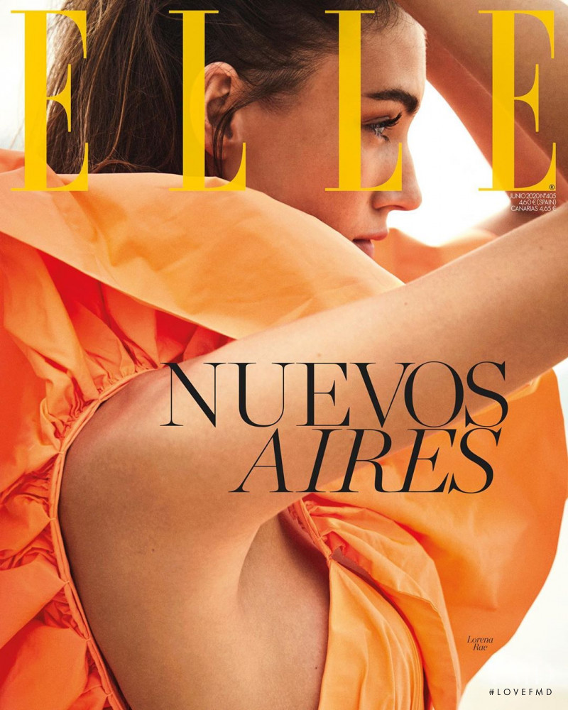 Lorena Rae featured on the Elle Spain cover from June 2020