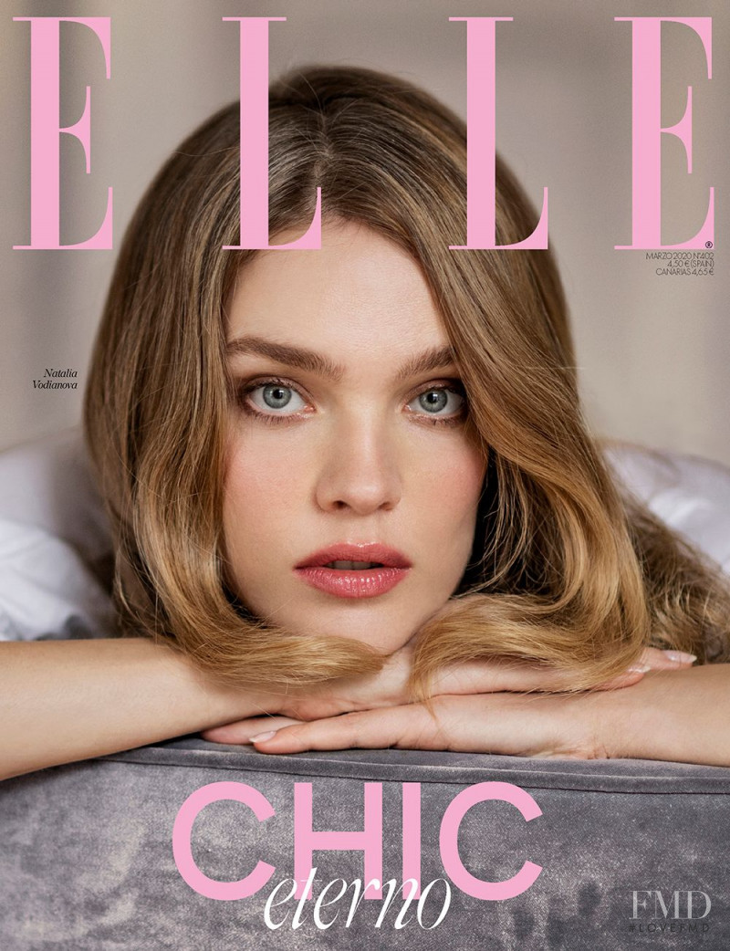 Natalia Vodianova featured on the Elle Spain cover from March 2020