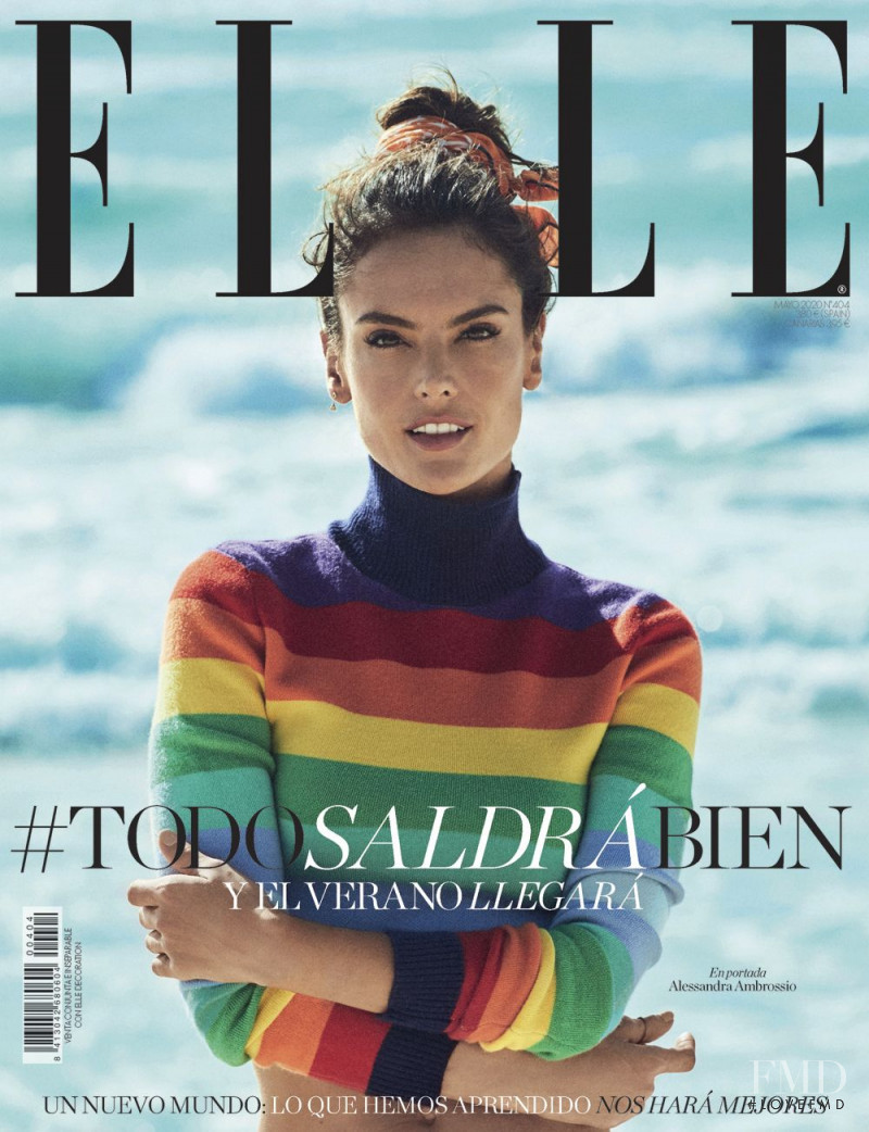 Alessandra Ambrosio featured on the Elle Spain cover from May 2020