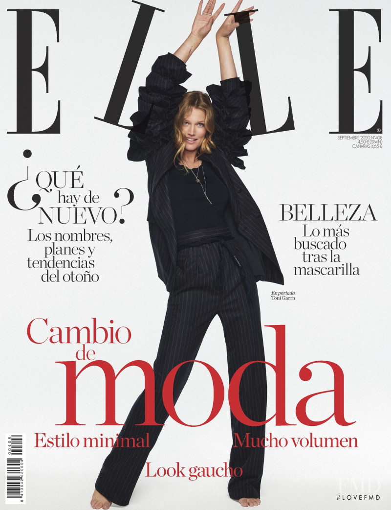 Toni Garrn featured on the Elle Spain cover from September 2020