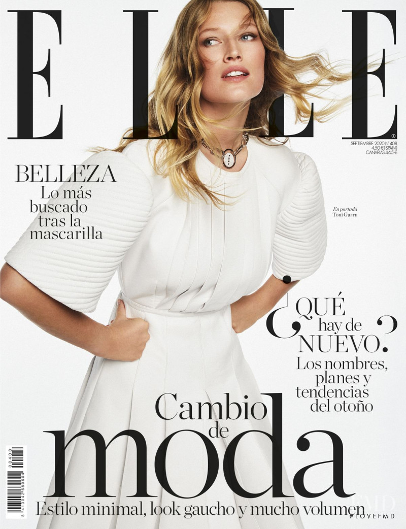 Toni Garrn featured on the Elle Spain cover from September 2020