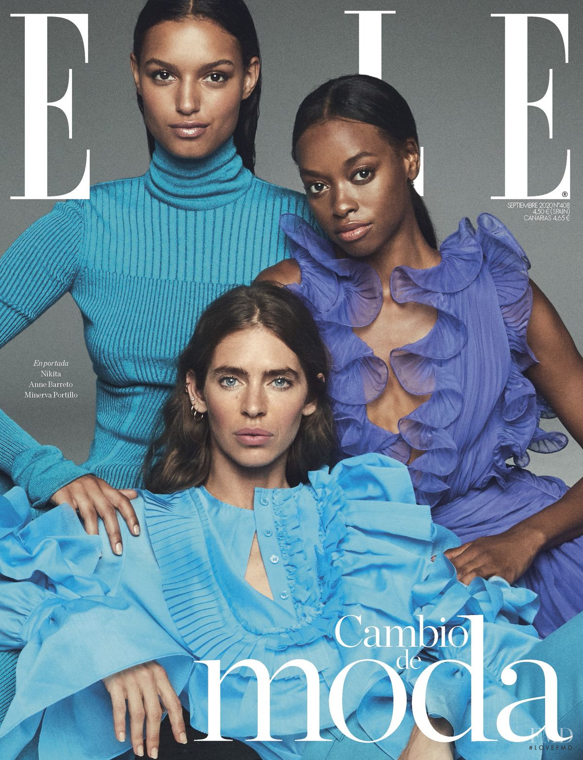 Cover of Elle Spain with Minerva PortilloAnne Barreto, September 2020 ...