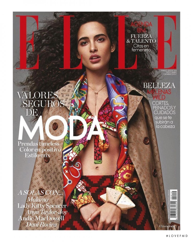 Chiara Scelsi featured on the Elle Spain cover from March 2021