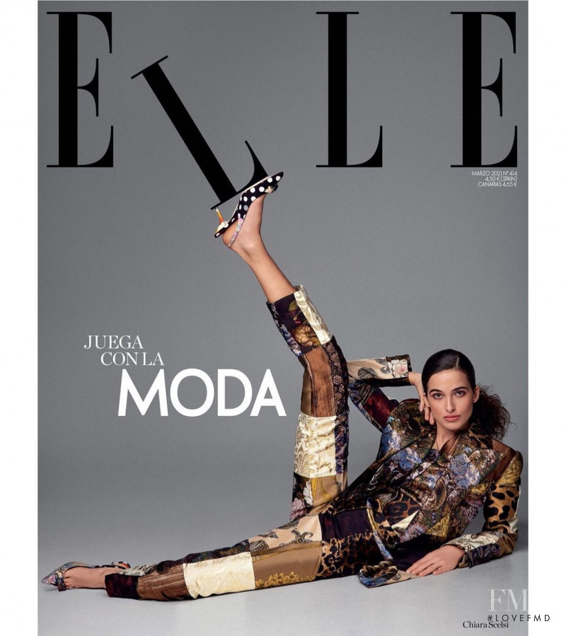 Chiara Scelsi featured on the Elle Spain cover from March 2021