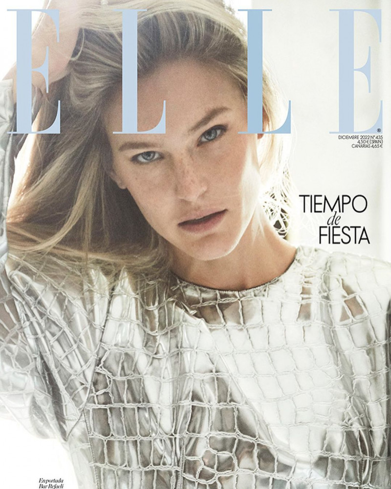 Bar Refaeli featured on the Elle Spain cover from December 2022