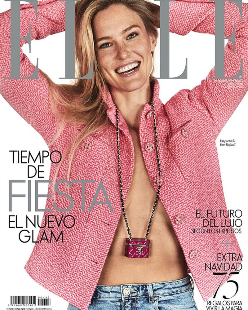Bar Refaeli featured on the Elle Spain cover from December 2022