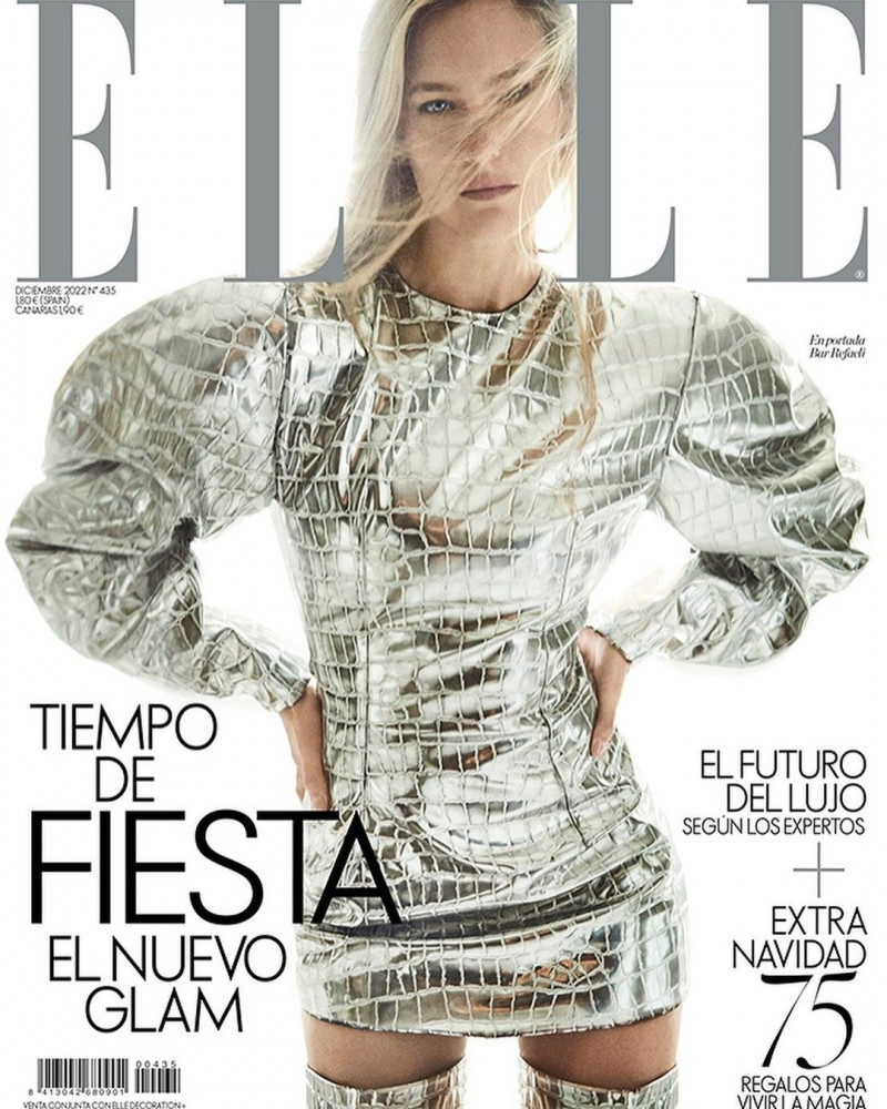 Bar Refaeli featured on the Elle Spain cover from December 2022