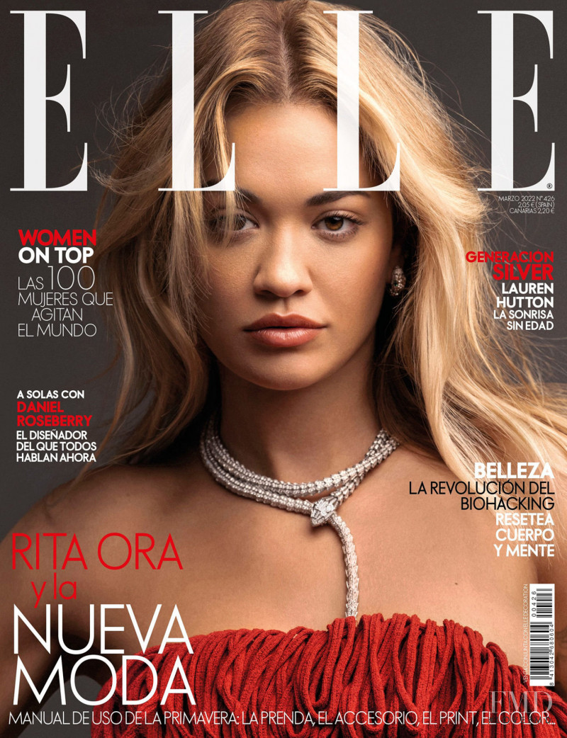 Rita Ora featured on the Elle Spain cover from March 2022