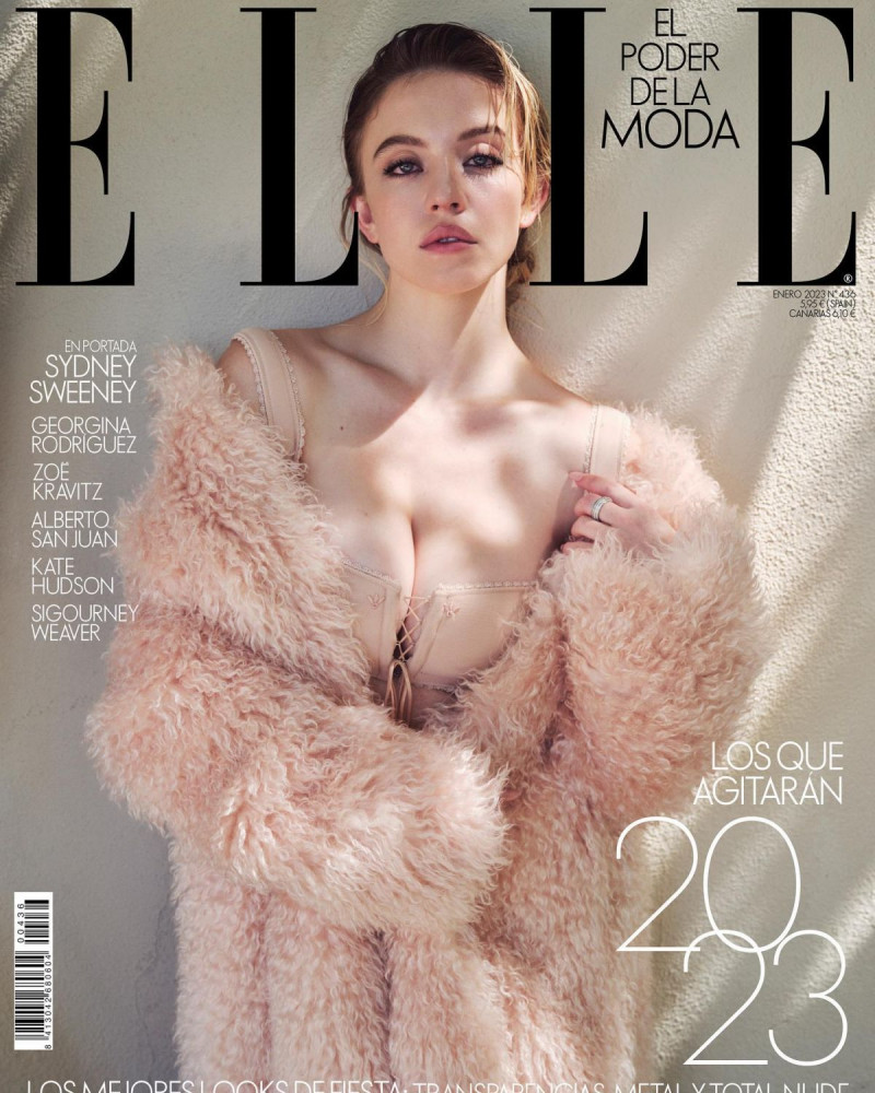  Sydney Sweeney featured on the Elle Spain cover from January 2023