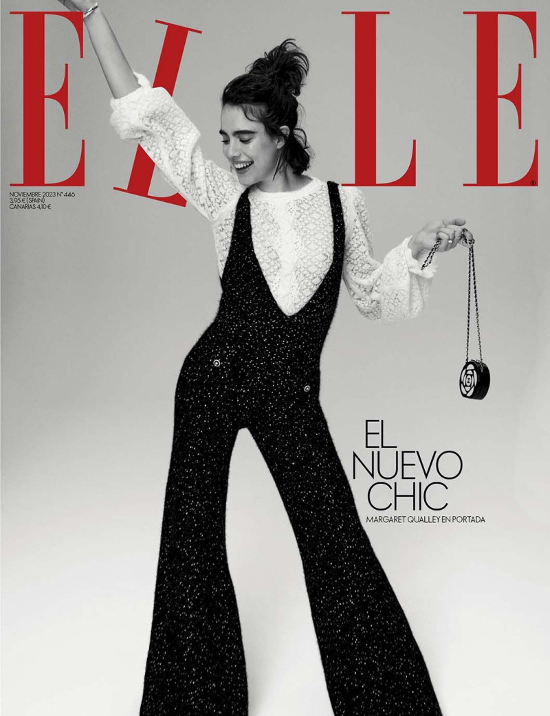Margaret Qualley featured on the Elle Spain cover from November 2023