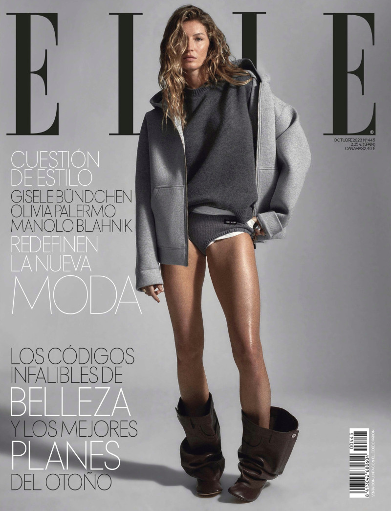 Gisele Bundchen featured on the Elle Spain cover from October 2023