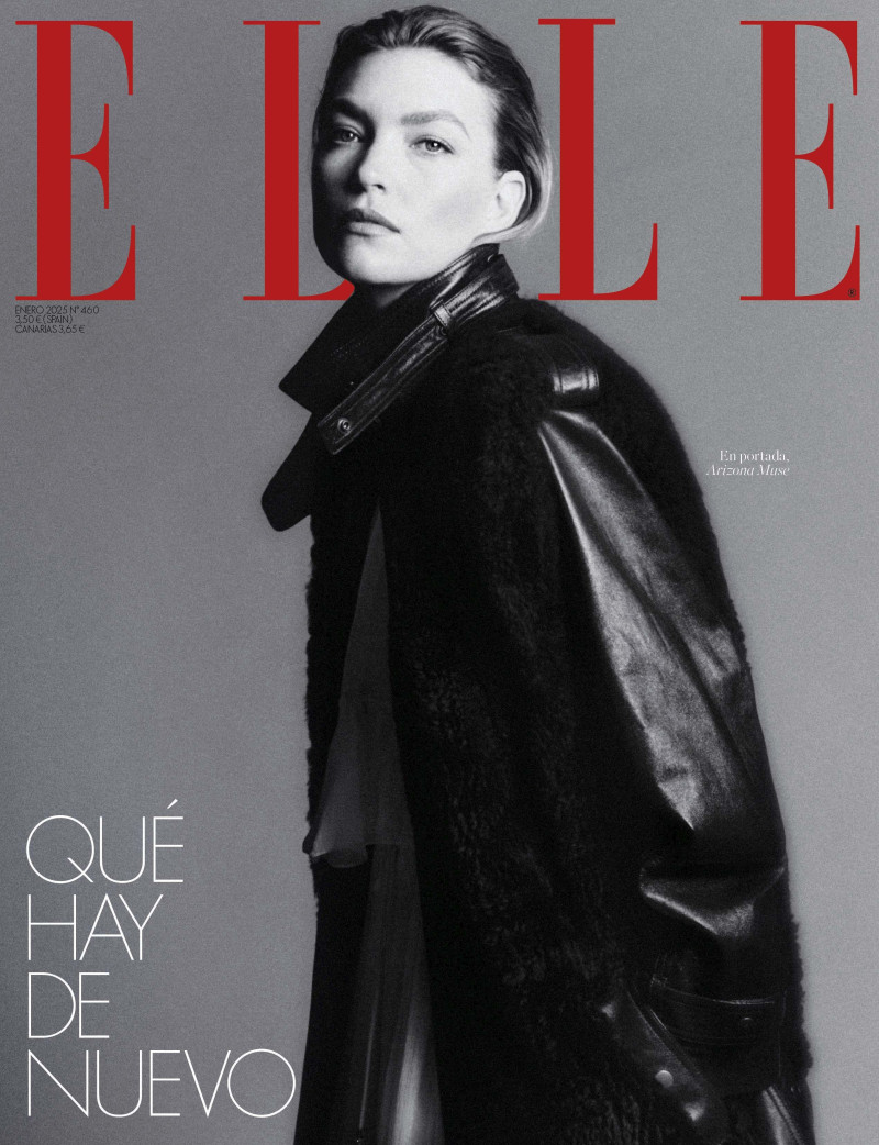 Arizona Muse featured on the Elle Spain cover from January 2025