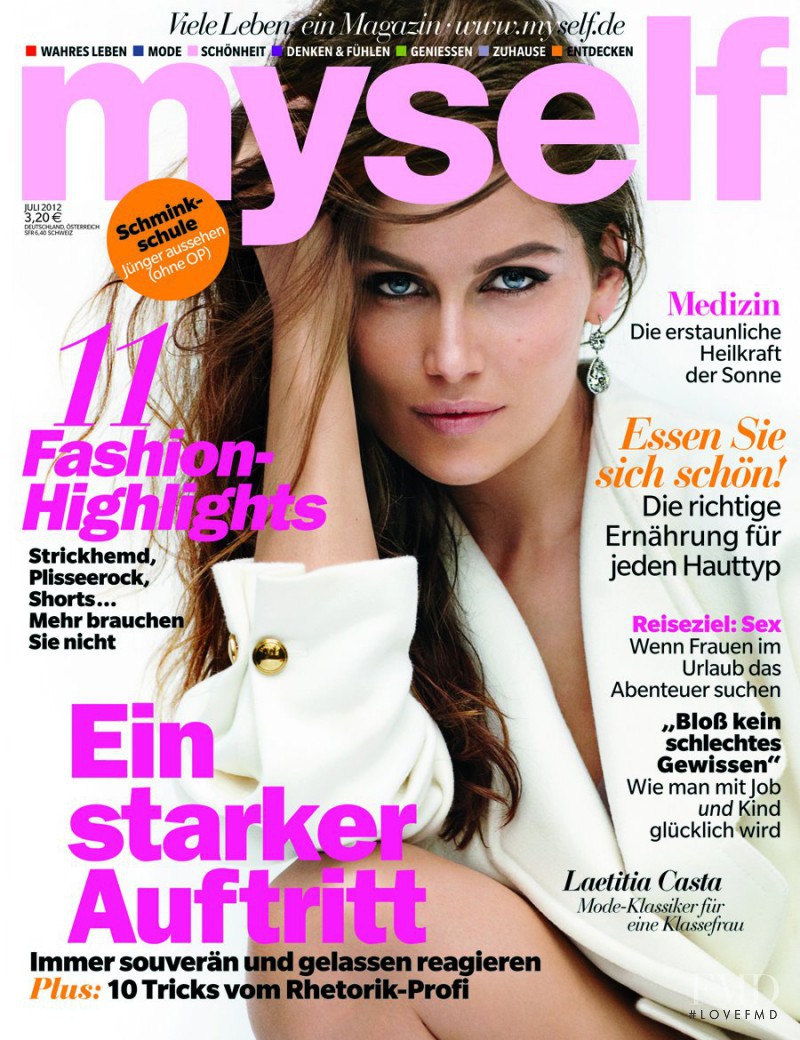 Laetitia Casta featured on the Myself Germany cover from July 2012