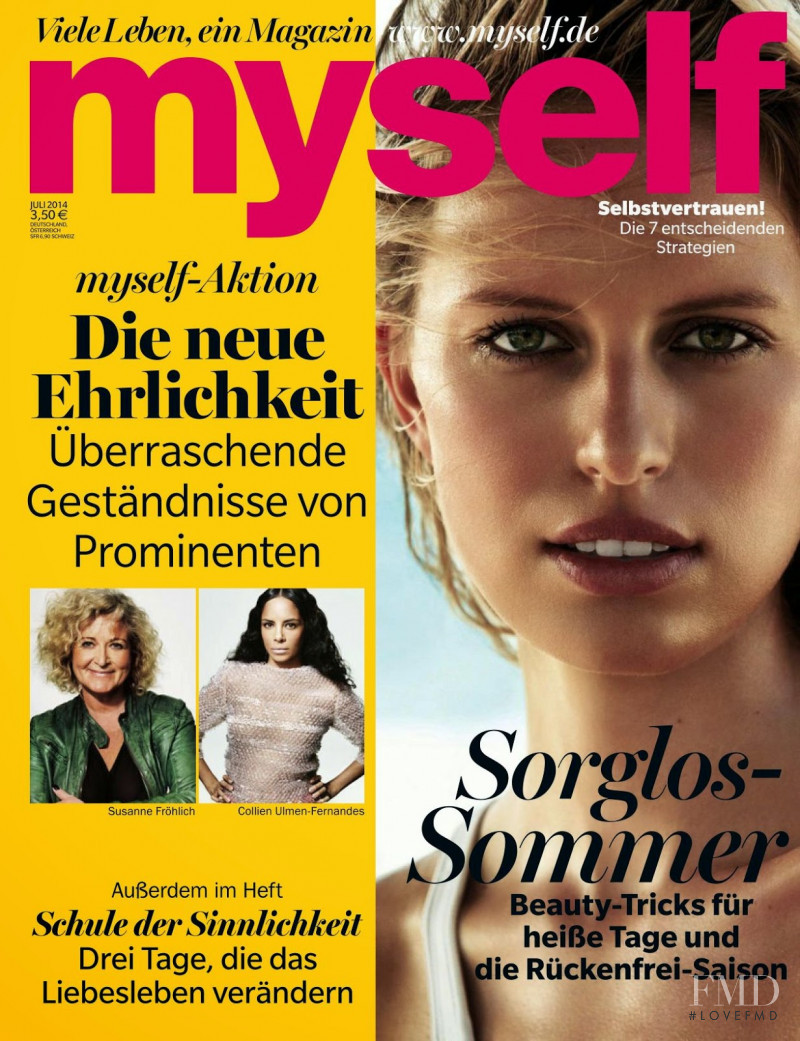 Karolina Kurkova featured on the Myself Germany cover from July 2014