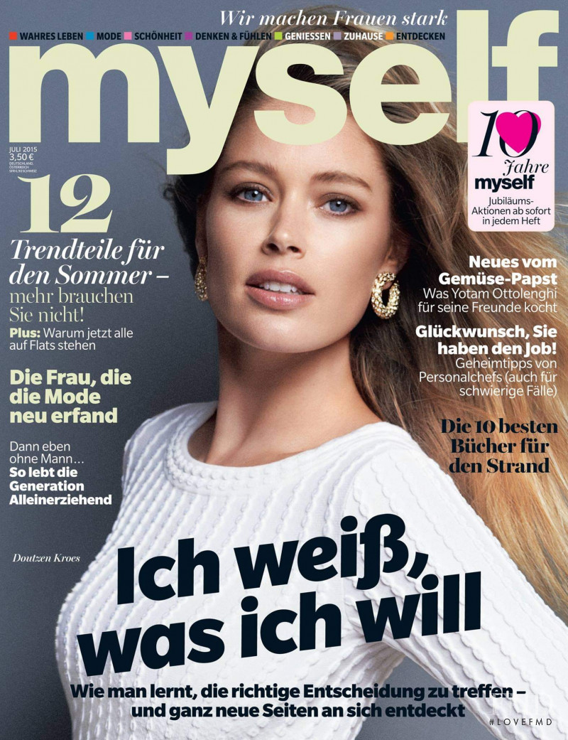 Doutzen Kroes featured on the Myself Germany cover from July 2015