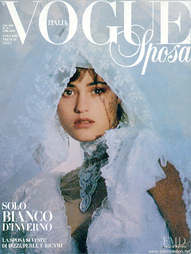 Yasmin Le Bon featured on the Vogue Sposa cover from June 1985