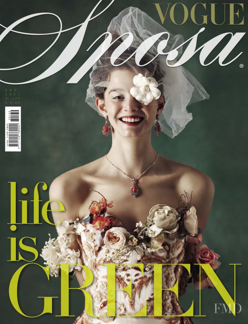 Marylou Moll featured on the Vogue Sposa cover from January 2017