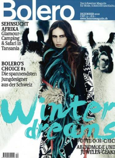 Katharina Friedrich featured on the Bolero Magazin cover from December 2010