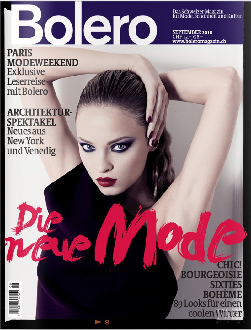 Katya Gaydukova featured on the Bolero Magazin cover from September 2010