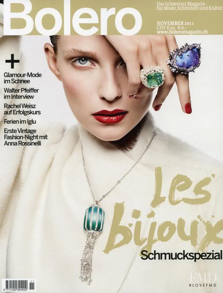 Masha Voronina featured on the Bolero Magazin cover from November 2011