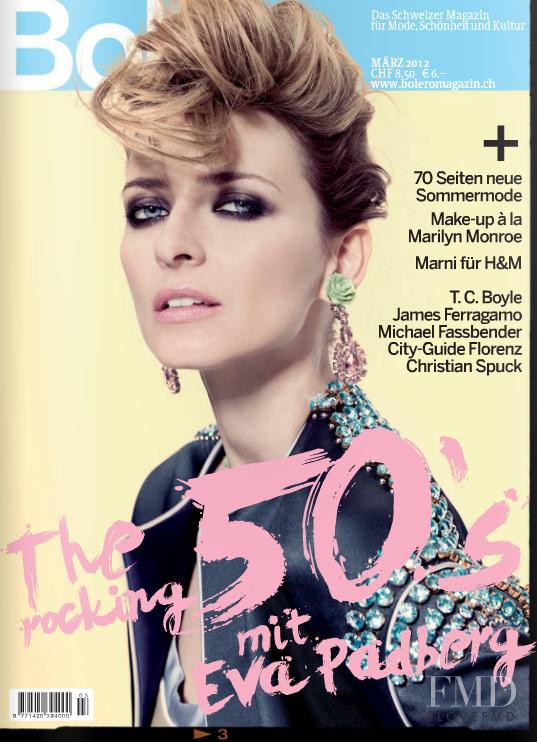 Eva Padberg featured on the Bolero Magazin cover from March 2012