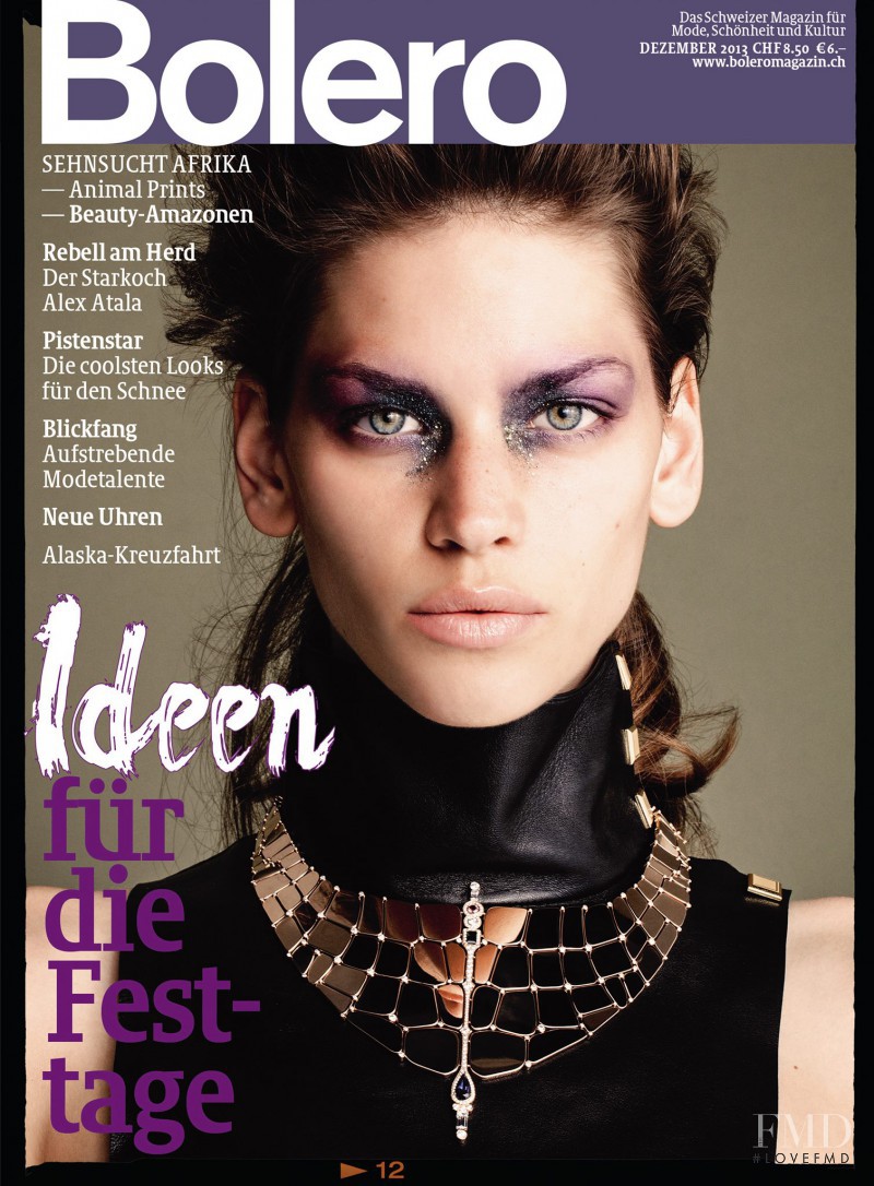 Claudia Anticevic featured on the Bolero Magazin cover from December 2013