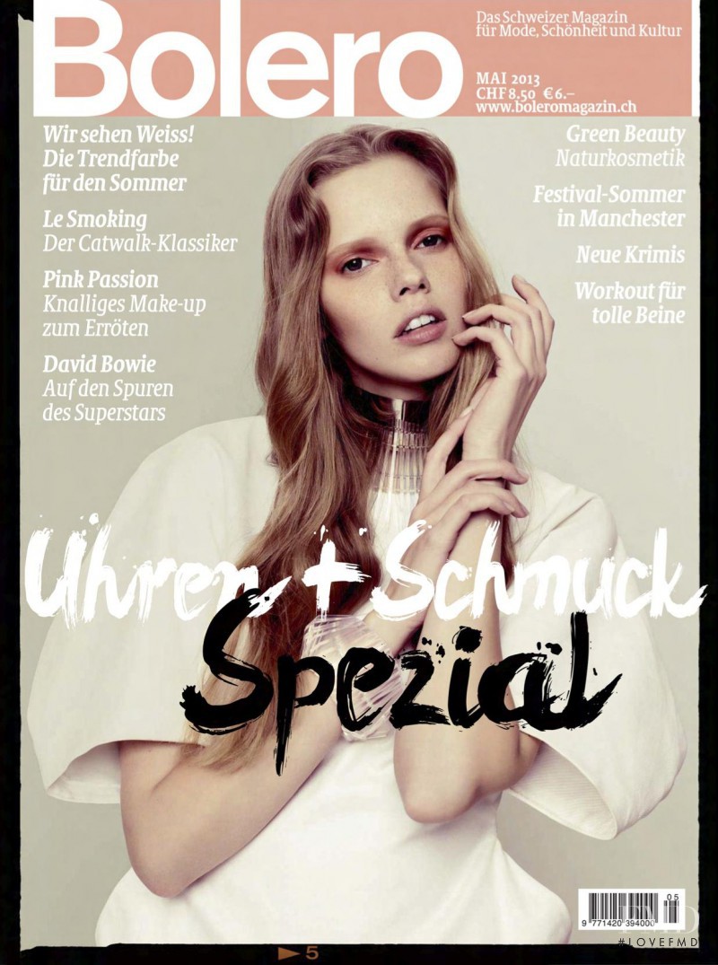 Alex Sander featured on the Bolero Magazin cover from May 2013