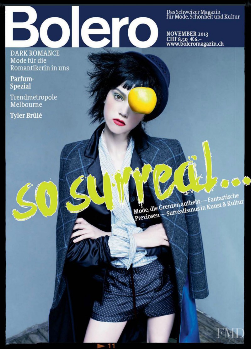 Jenna Earle featured on the Bolero Magazin cover from November 2013