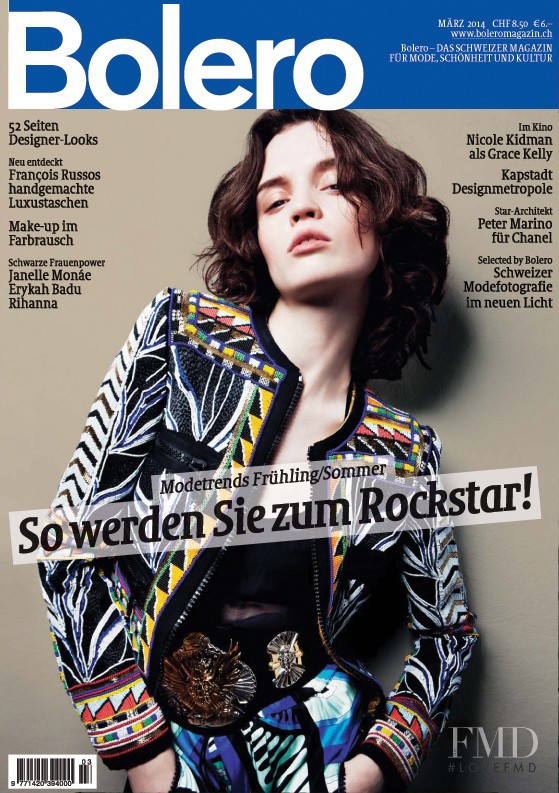 Flo Dron featured on the Bolero Magazin cover from March 2014