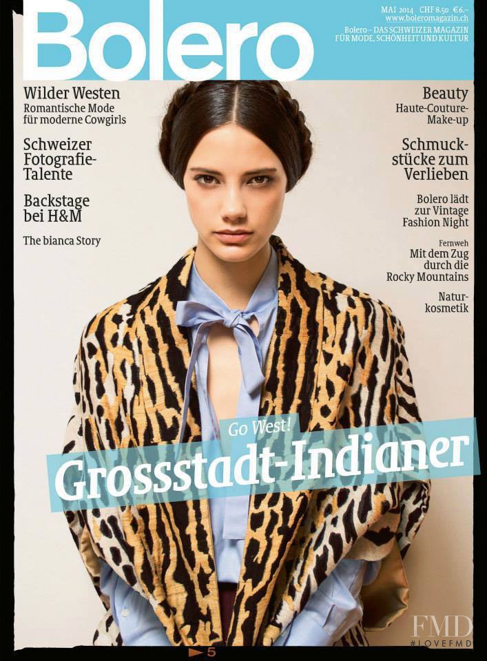 Anja Leuenberger featured on the Bolero Magazin cover from May 2014