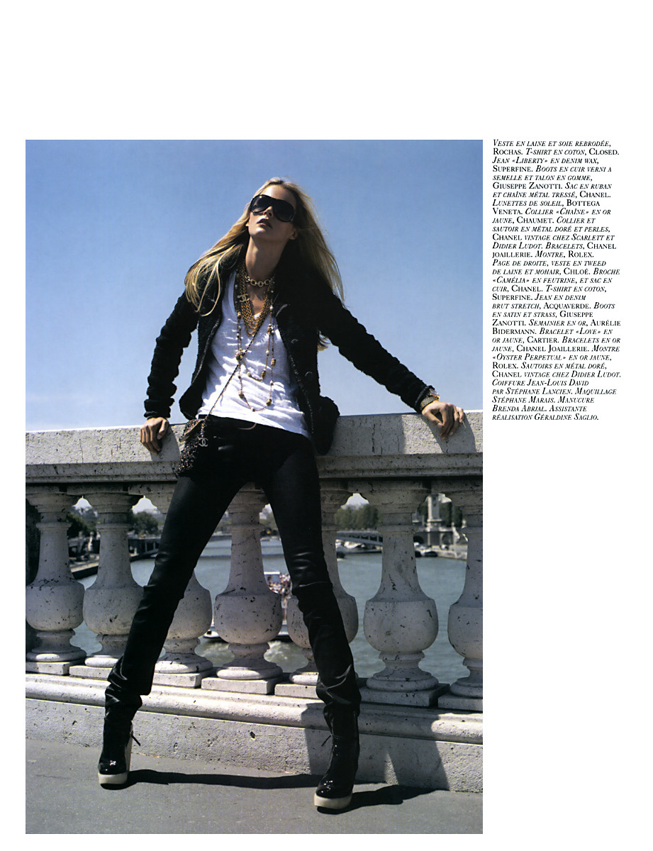 Original Magazine ad Model Carmen Kass for Le Sac Chanel