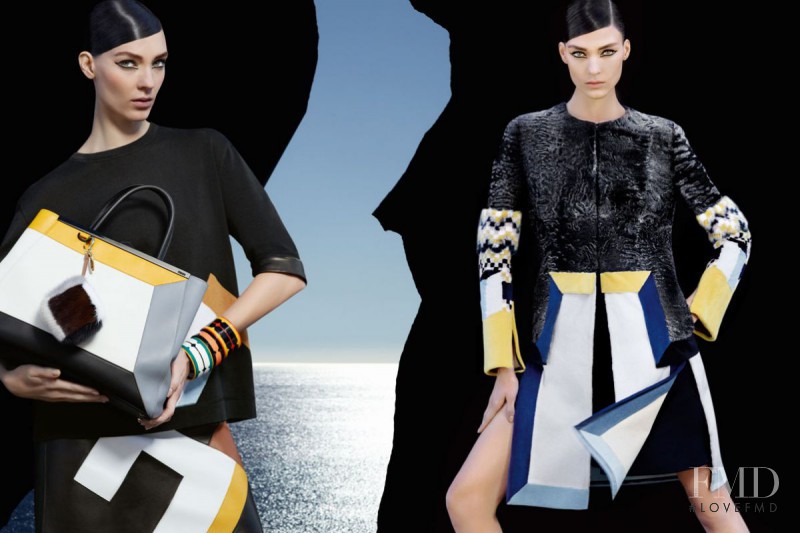 Kati Nescher featured in  the Fendi advertisement for Spring/Summer 2013