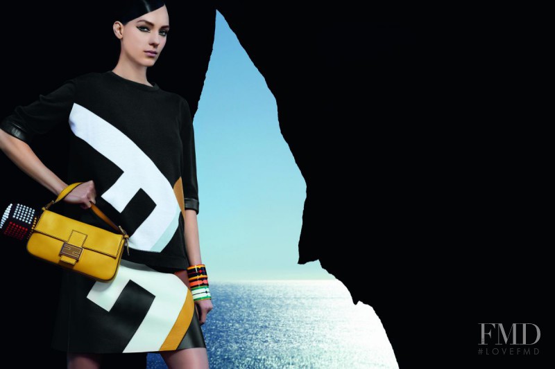 Kati Nescher featured in  the Fendi advertisement for Spring/Summer 2013