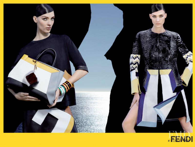 Kati Nescher featured in  the Fendi advertisement for Spring/Summer 2013