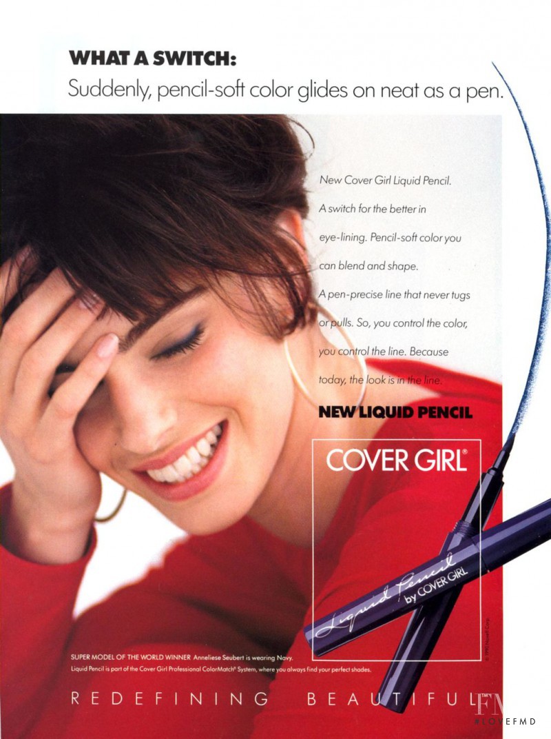 Anneliese Seubert featured in  the Cover Girl advertisement for Autumn/Winter 1990