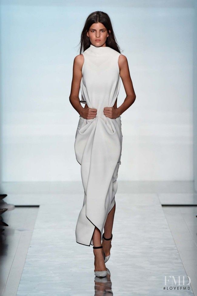 Astrid Holler featured in  the Toni Maticevski fashion show for Spring/Summer 2014