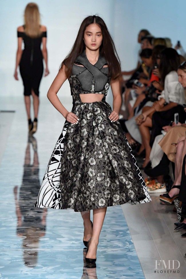 Hyun Ji Shin featured in  the Toni Maticevski fashion show for Spring/Summer 2014
