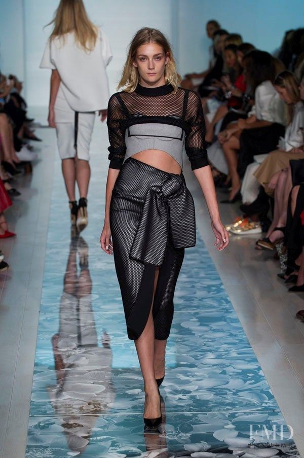 Lauren Feenstra featured in  the Toni Maticevski fashion show for Spring/Summer 2014