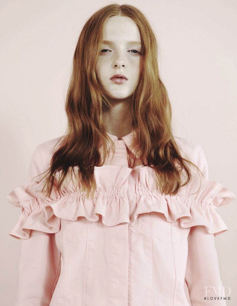 Madison Stubbington featured in  the J Brand Simone Rocha lookbook for Spring/Summer 2014