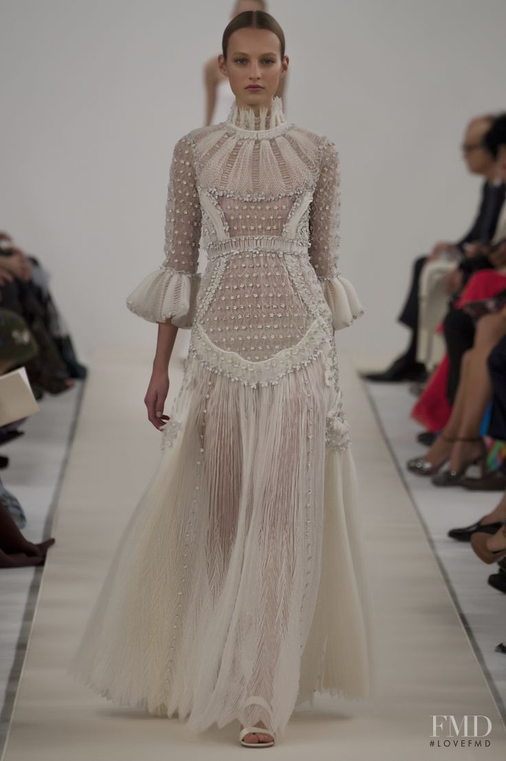 Maartje Verhoef featured in  the Valentino Couture fashion show for Autumn/Winter 2014