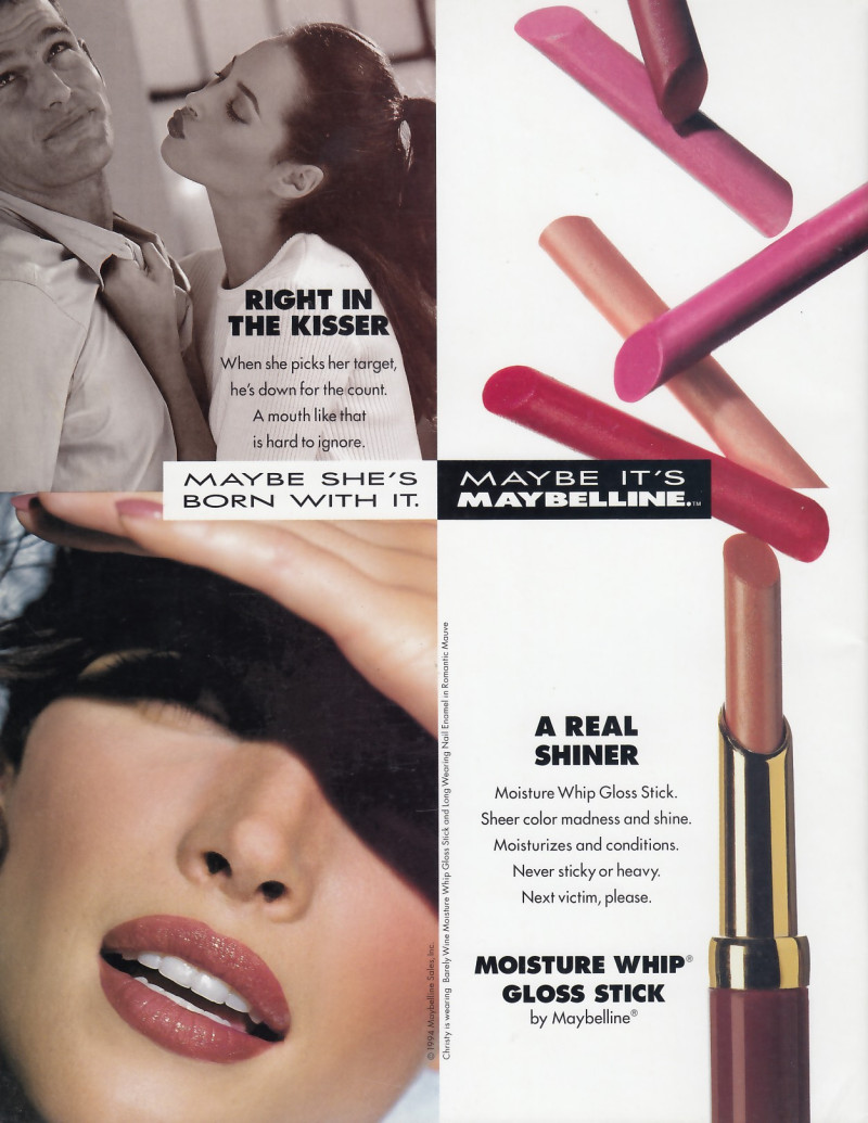 Christy Turlington featured in  the Maybelline advertisement for Spring/Summer 1994