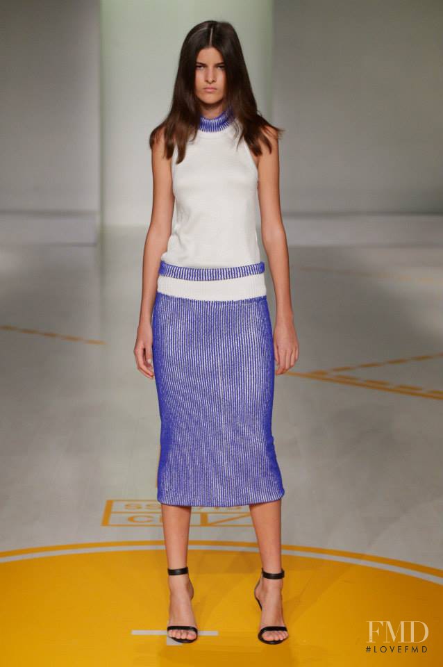 Astrid Holler featured in  the Christopher Esber fashion show for Spring/Summer 2014