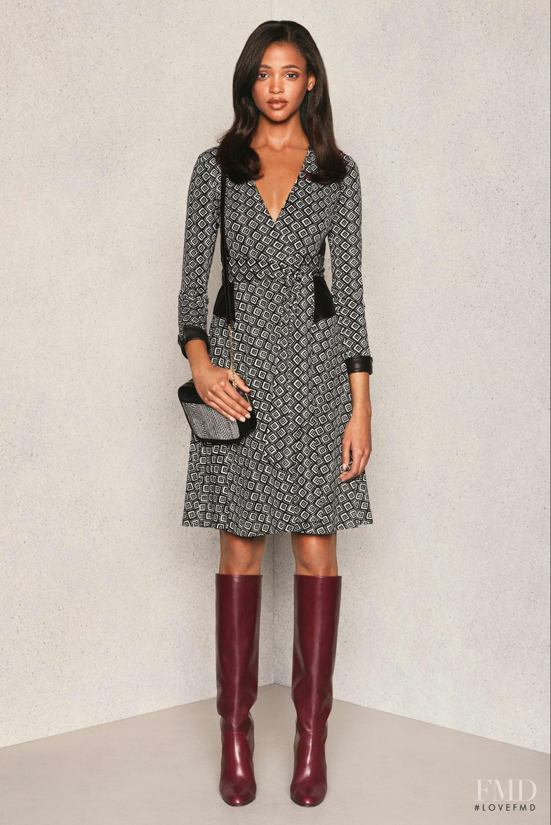 Aya Jones featured in  the Diane Von Furstenberg lookbook for Pre-Fall 2015