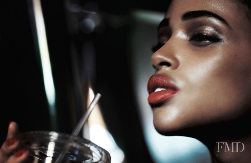 Aya Jones featured in  the Marc Jacobs Beauty advertisement for Spring/Summer 2015