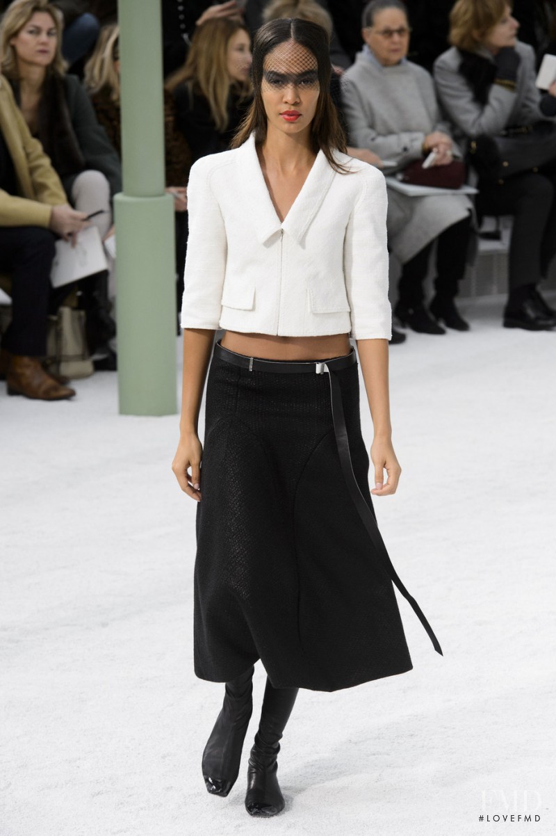 Joan Smalls featured in  the Chanel Haute Couture fashion show for Spring/Summer 2015
