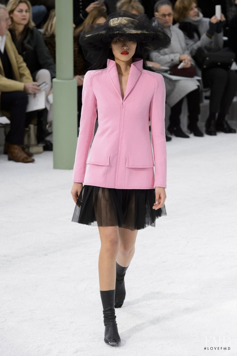 Luping Wang featured in  the Chanel Haute Couture fashion show for Spring/Summer 2015