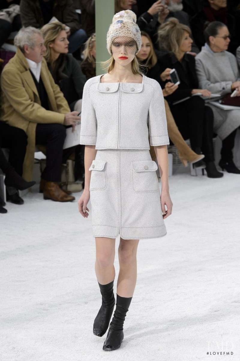 Sasha Luss featured in  the Chanel Haute Couture fashion show for Spring/Summer 2015