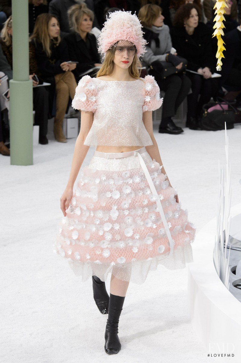 Melina Gesto featured in  the Chanel Haute Couture fashion show for Spring/Summer 2015